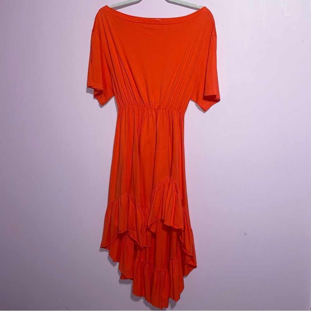 Lili Sidonio Molly Bracken High Low Midi Dress Women Size S Ruffle Casual Preppy